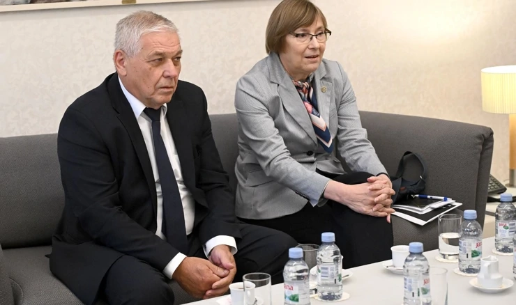 Tomislav Čuljak, počasni predsjednik HJS-a i Sandra Čorak, predsjednica